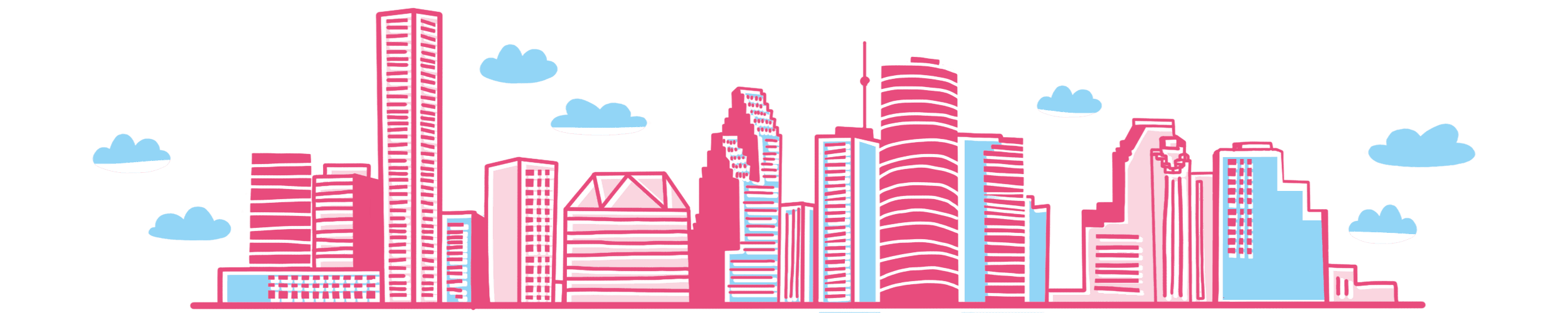 Illustration of Houston skyline